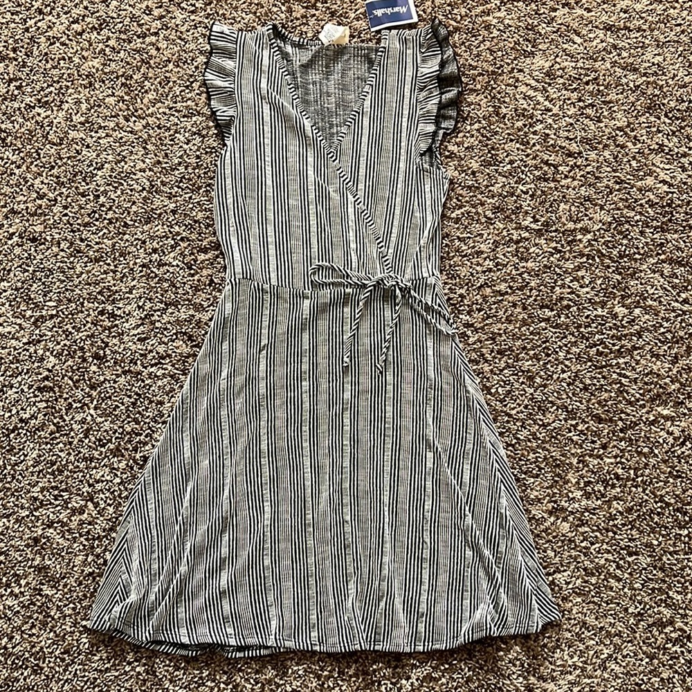Black and White Striped Dress